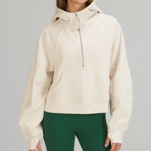 Lululemon white opal half zip scuba hoodie xs/s - Picture 1 of 5